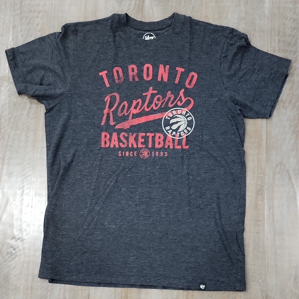 47 Men's Gray Toronto Raptors Basketball T-Shirt #D2509-0088